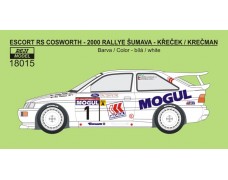 Decal – Escort RS Cosworth - Rallye Šumava 2000 - Křeček / Krečman 1/18